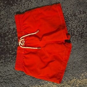 Red Binky Bro swim shorts